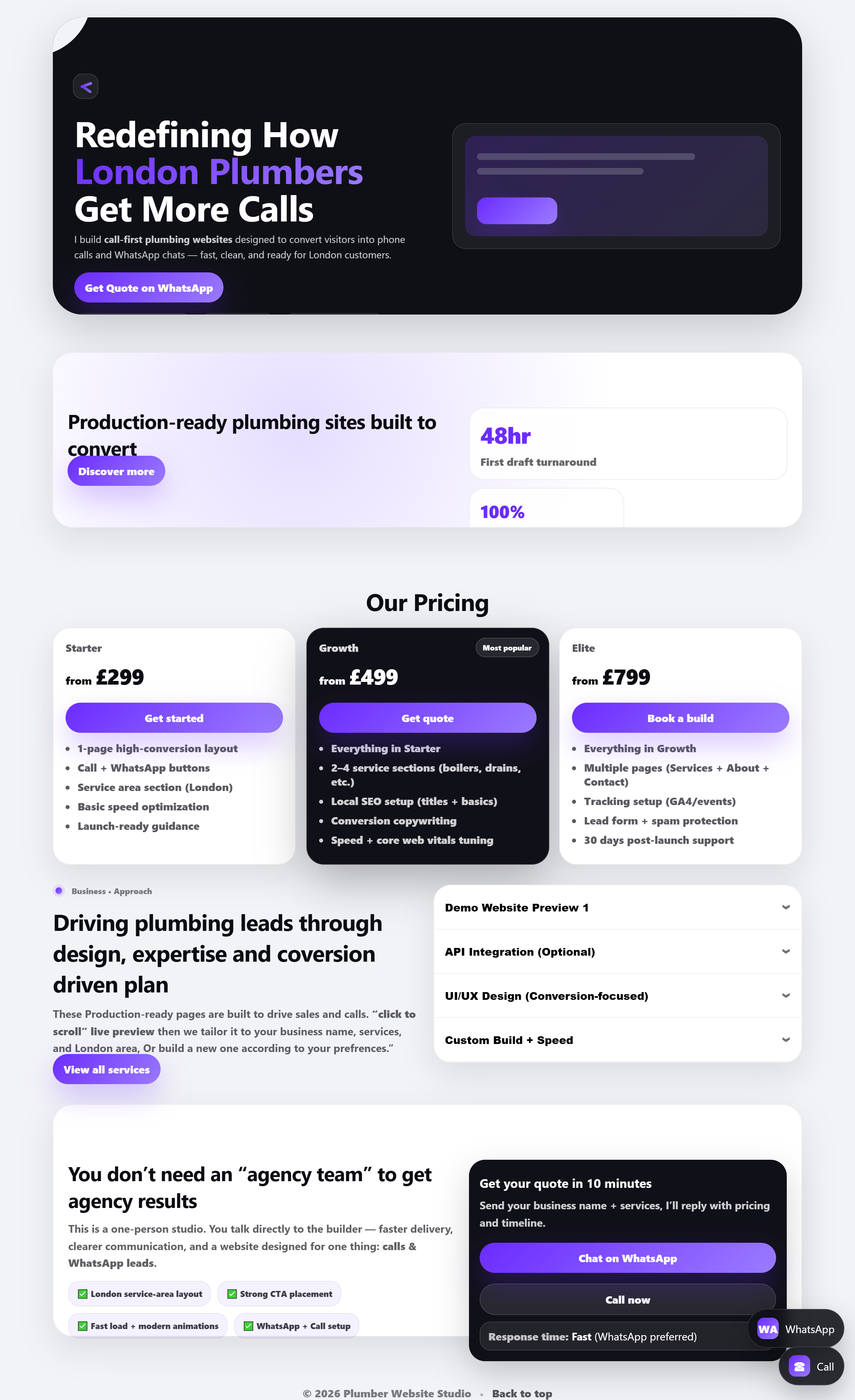 Agency studio Website